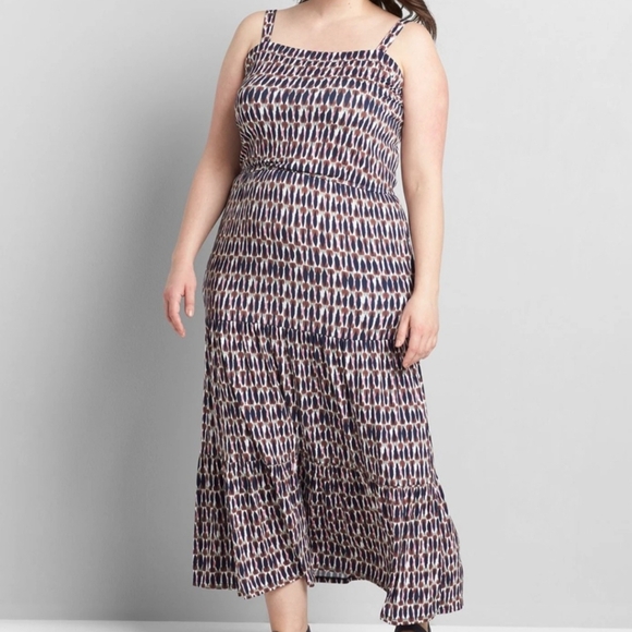 Lane Bryant Dresses & Skirts - Lane Bryant Ultrasoft Comfy Tiered Dress Size 26/28